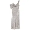 Diane Von Furstenberg Women's Joaquin Asymmetric Sequin-embellished Maxi Dress In Grey