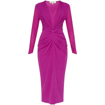 Diane Von Furstenberg Hades Midi Dress In Purple