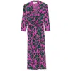 Diane Von Furstenberg Tash Midi Dress In Purple/green