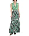 Diane Von Furstenberg Drew Mesh Midi Dress In Green