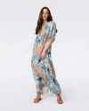 Diane Von Furstenberg Drogo Dress In Opera Floral Barre Bn Mlg