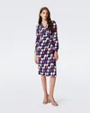 Diane Von Furstenberg Bogna Dress In Brush Tooth Multi