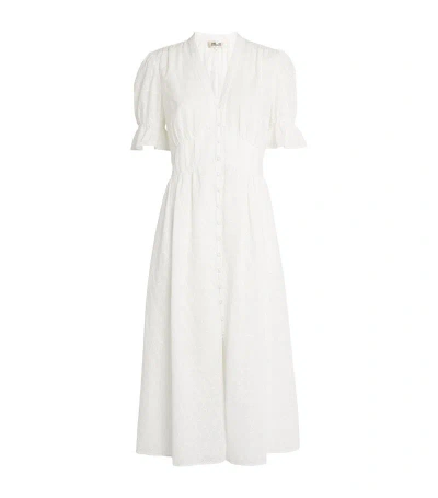 Diane Von Furstenberg Cotton Button-down Midi Dress In 白色