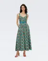 Diane Von Furstenberg Krystel Belted Cotton-blend Poplin Midi Dress In Eden Check