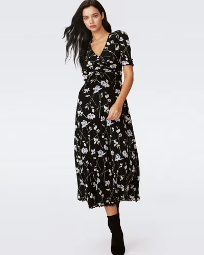 Diane Von Furstenberg Dvf In Final Act Floral Black And Bird 