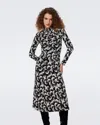 Diane Von Furstenberg Emanuelle Abstract-print Ruched Midi Dress In Huge Moon Landing