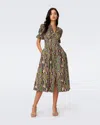 Diane Von Furstenberg Hadara Snakeskin-print Midi Shirtdress In Huge Python