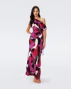 Diane Von Furstenberg Eliana One-shoulder Column Maxi Dress In Huge Tendu