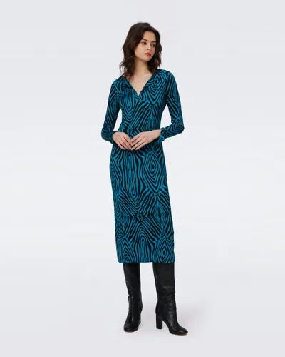 Diane Von Furstenberg Dvf In Huge Zebra Blue
