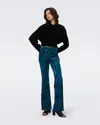 Diane Von Furstenberg Ruthette Pant In Huge Zebra Blue