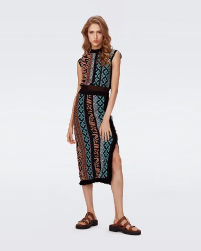 Diane Von Furstenberg Dvf In Multicolor Retro Stripe