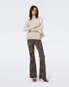 Diane Von Furstenberg Burano Wool-blend Pant In Tiny Feather Boa