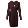 Diane Von Furstenberg Dvf Women Linda Wool Cashmere Wrap Sweater Dress Brown In Red