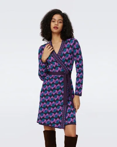 Diane Von Furstenberg Edwina Knit Jacquard Wrap Dress