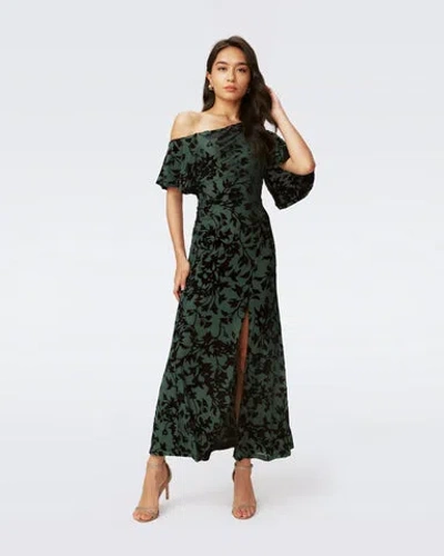 Diane Von Furstenberg Eleora Dress In Odile Vine Hawthorne Green