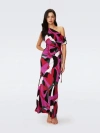 Diane Von Furstenberg Eliana One-shoulder Column Maxi Dress In Huge Tendu