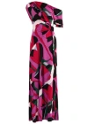 Diane Von Furstenberg Eliana One-shoulder Column Maxi Dress In Multicoloured