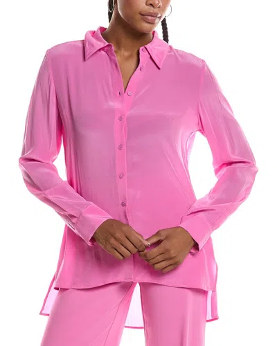 Diane Von Furstenberg Ellie Silk Blouse In Pkorc-pink Orchid