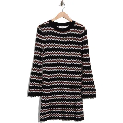 Diane Von Furstenberg Ema Extrafine Merino Wool Long Sleeve Sweater Dress In Multi
