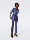 Diane Von Furstenberg Emiliano Jacket In Fawn Perfect Navy