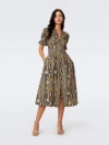 Diane Von Furstenberg Hadara Snakeskin-print Midi Shirtdress In Huge Python