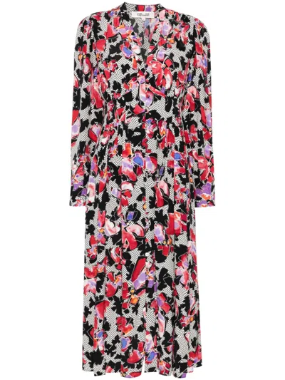 Diane Von Furstenberg Erica Midi Dress In Red