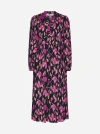 Diane Von Furstenberg Blade Wrap Dress In Lantern Leaves