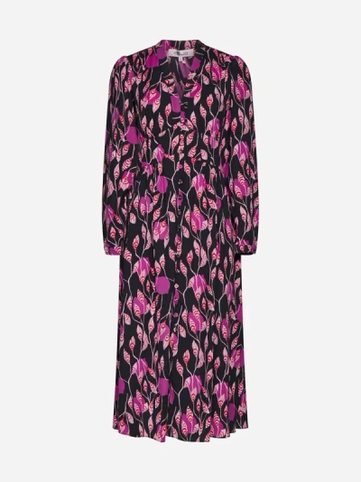 DIANE VON FURSTENBERG ERICA PRINT MIDI DRESS