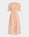 Diane Von Furstenberg Erica Cotton Dress In Pmgmo