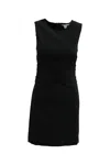 Diane Von Furstenberg Evita Sleeveless Shift Dress In Black Viscose In Black