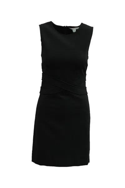 Diane Von Furstenberg Evita Sleeveless Shift Dress In Black Viscose