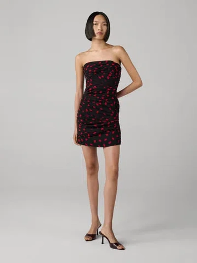 Diane Von Furstenberg Fabi Silk Mini Dress In Black