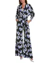 Diane Von Furstenberg Fanny Floral-print Lyocell And Wool-blend Jersey Wide-leg Jumpsuit In White