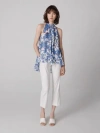 Diane Von Furstenberg Faye Top In Heritage Vine Degrade