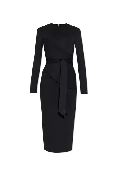 Diane Von Furstenberg Finan Midi Dress In Black