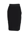 Diane Von Furstenberg Fitted Skirt In Black Cotton In Black