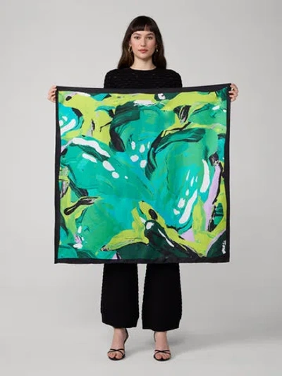 Diane Von Furstenberg Flag Scarf In Green