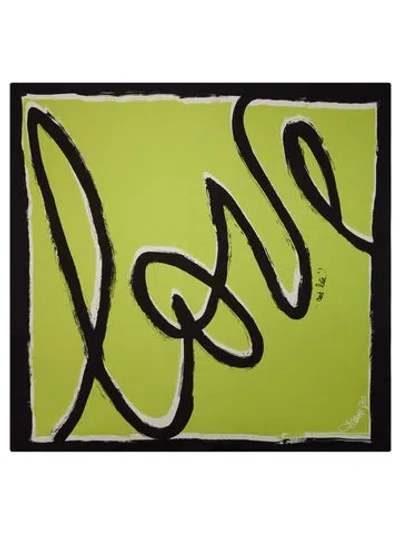 Diane Von Furstenberg Flag Scarf In Love Scarf Green