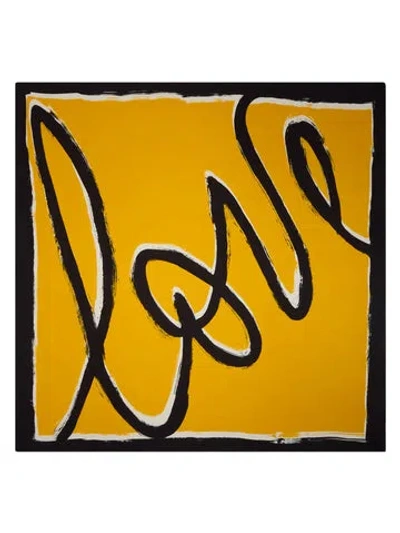 Diane Von Furstenberg Flag Scarf In Love Scarf Yellow