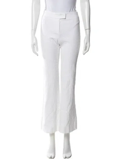 Pre-owned Diane Von Furstenberg Flared Pants In White