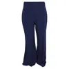 Diane Von Furstenberg Flared Trousers In Navy Blue Viscose