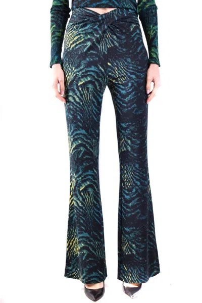 DIANE VON FURSTENBERG DIANE VON FURSTENBERG FLARED TROUSERS WITH UNIQUE TEXTURED PATTERN AND FIT
