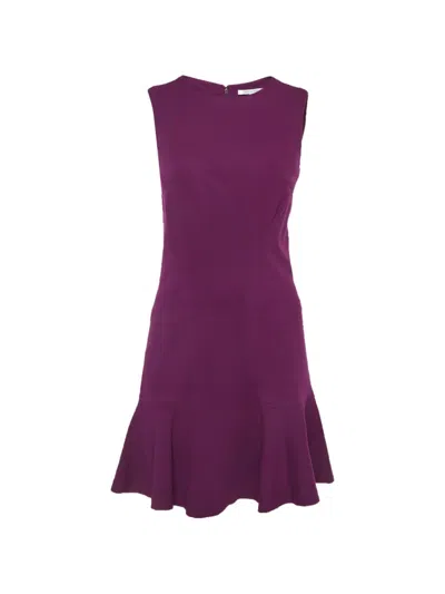 Pre-owned Diane Von Furstenberg Flared-hem Sleeveless Dress In Purple