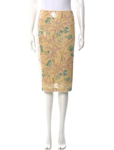 Pre-owned Diane Von Furstenberg Floral Print Knee-length Skirt W/ Tags In Multi