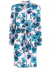 Diane Von Furstenberg Floral-print Long-sleeved Midi Dress In Pink