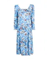 Diane Von Furstenberg Anaba Floral-print Midi Dress In Blue
