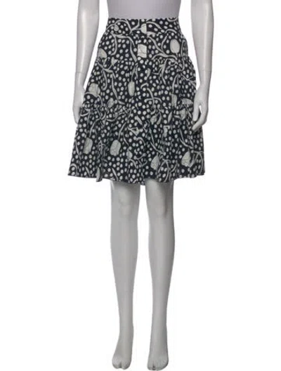 Pre-owned Diane Von Furstenberg Floral Print Mini Skirt In Brown
