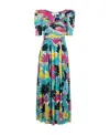 Diane Von Furstenberg Floral-print Short-sleeved Dress In Blue