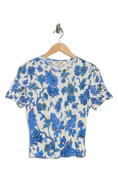Diane Von Furstenberg Perfect Short Sleeve Top In Heritage Vine Degrade