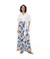 Diane Von Furstenberg Florencia Floral-print Maxi Skirt In White